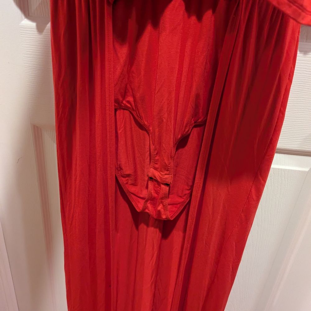 Curvy Sense Size 14 Sexy M-Slit Red Maxi Dress With Bodysuit Glam Going Out — image 5 of 8